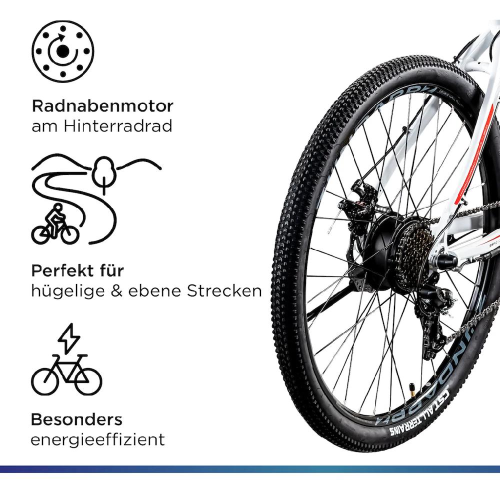 Zündapp E-Bike »Z801« 21 Gang Shimano Tourney RD-TY300 Heckmotor 250 W Pedelec Elektrofahrrad für Damen u. Herren MTB Mountainbike auf Rechnung kaufen Zeitbegrenzte Promotion