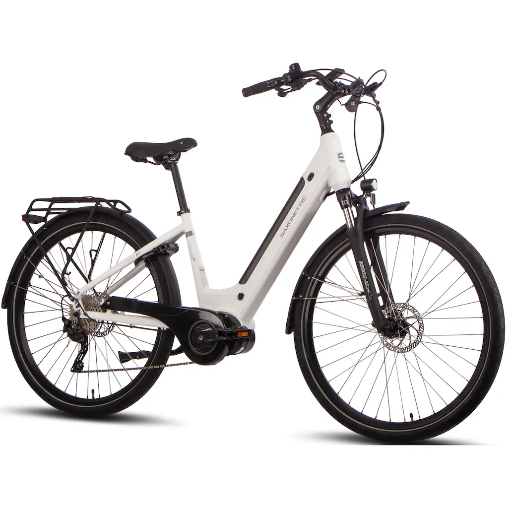 SAXONETTE E-Bike »Premium Sport (Wave)« 10 Gang Mittelmotor 250 W Pedelec Elektrofahrrad für Damen u. Herren Trekkingrad auf Rechnung Bis zu 50% Rabatt