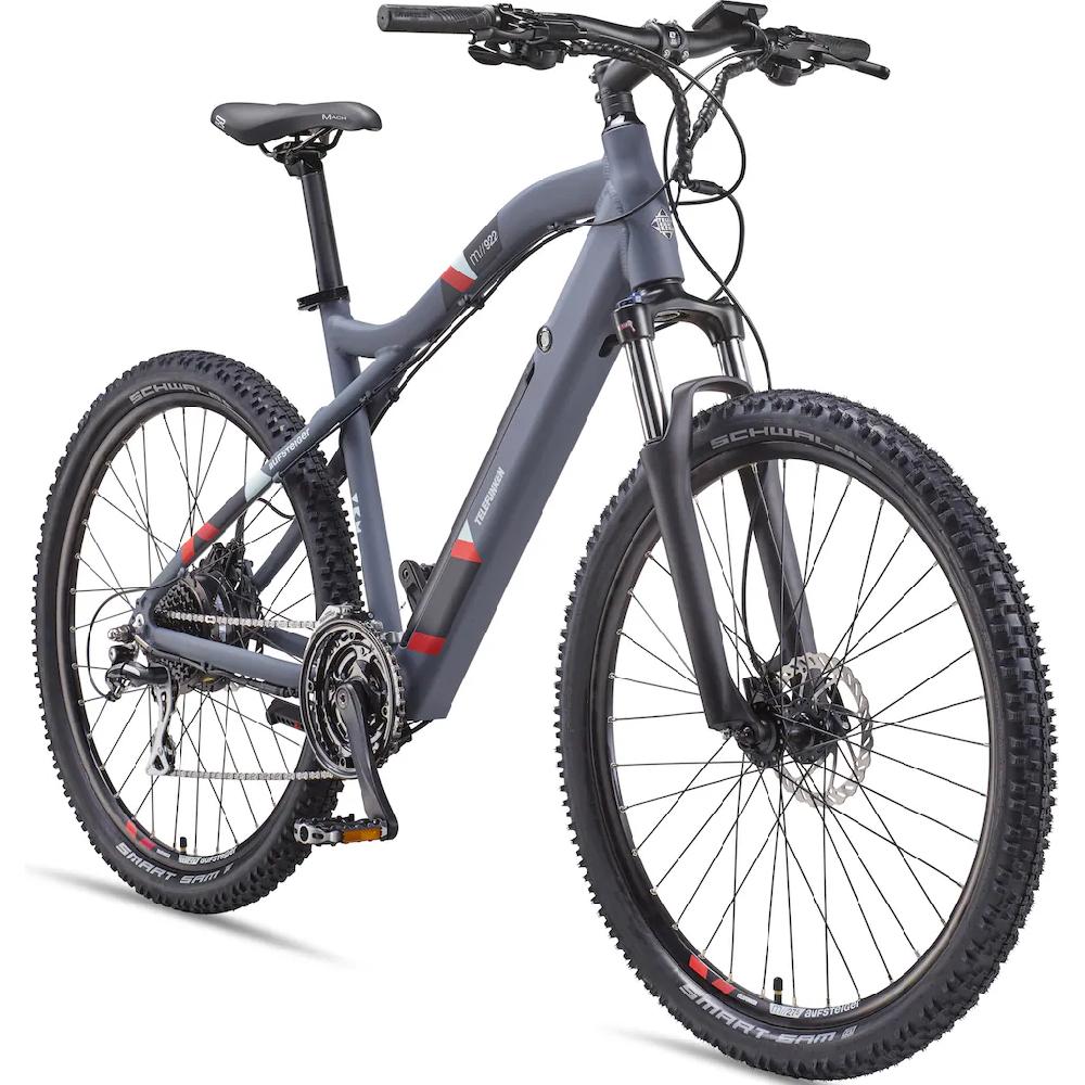 Telefunken E-Bike »Aufsteiger M922« 24 Gang Shimano Acera Heckmotor 250 W Pedelec Elektrofahrrad für Damen u. Herren MTB Mountainbike Bis zu 65% Rabatt