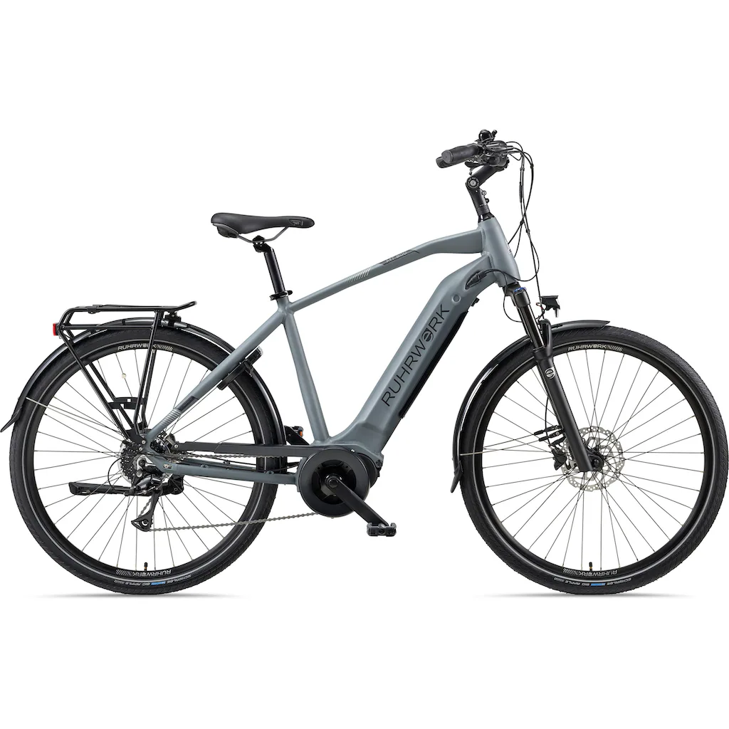 RUHRWERK E-Bike »MT800 Herren« 8 Gang Shimano Acera Mittelmotor 250 W Pedelec Elektrofahrrad für Herren Trekkingrad auf Rechnung bestellen