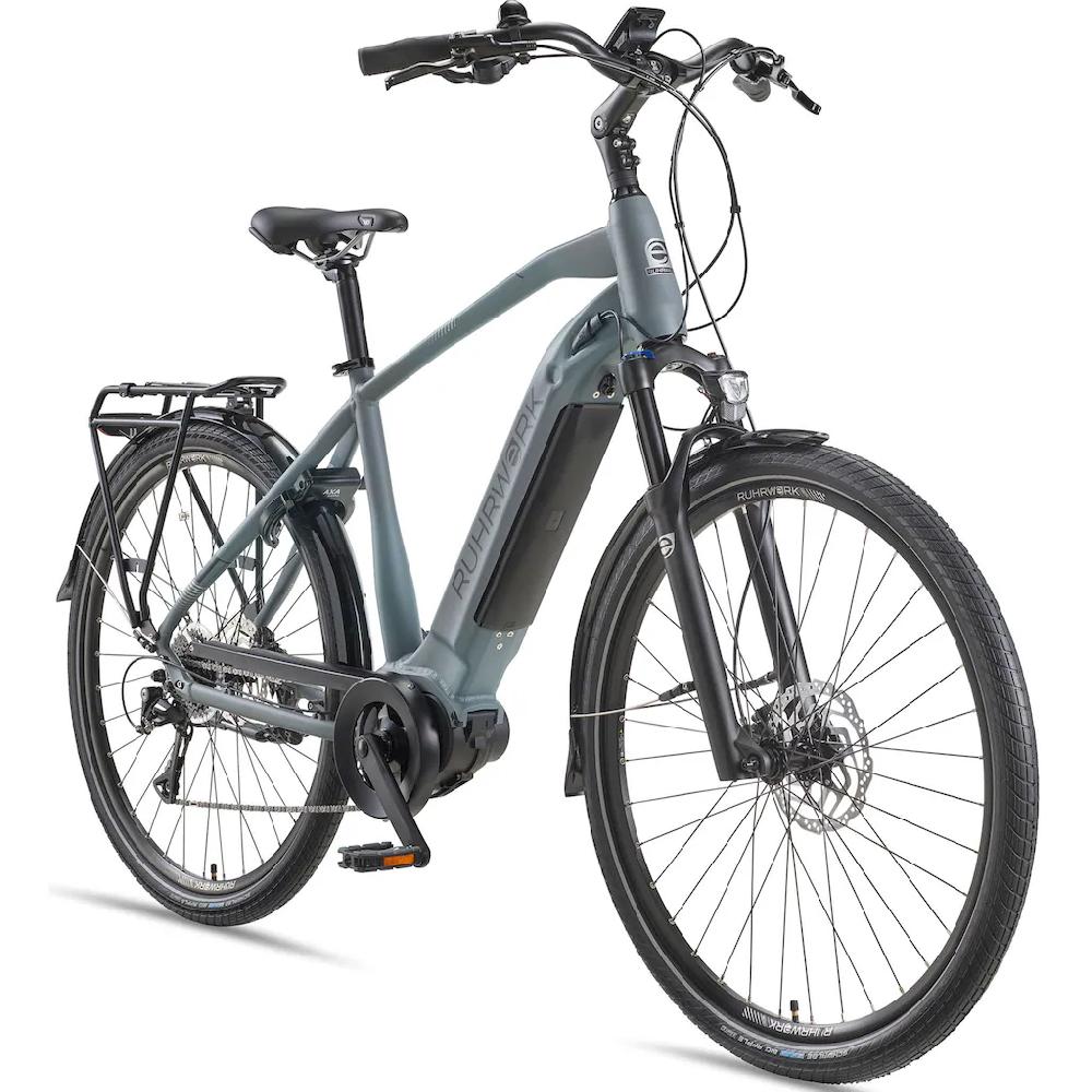 RUHRWERK E-Bike »MT800 Herren« 8 Gang Shimano Acera Mittelmotor 250 W Pedelec Elektrofahrrad für Herren Trekkingrad auf Rechnung bestellen Sonderangebot der Fabrik