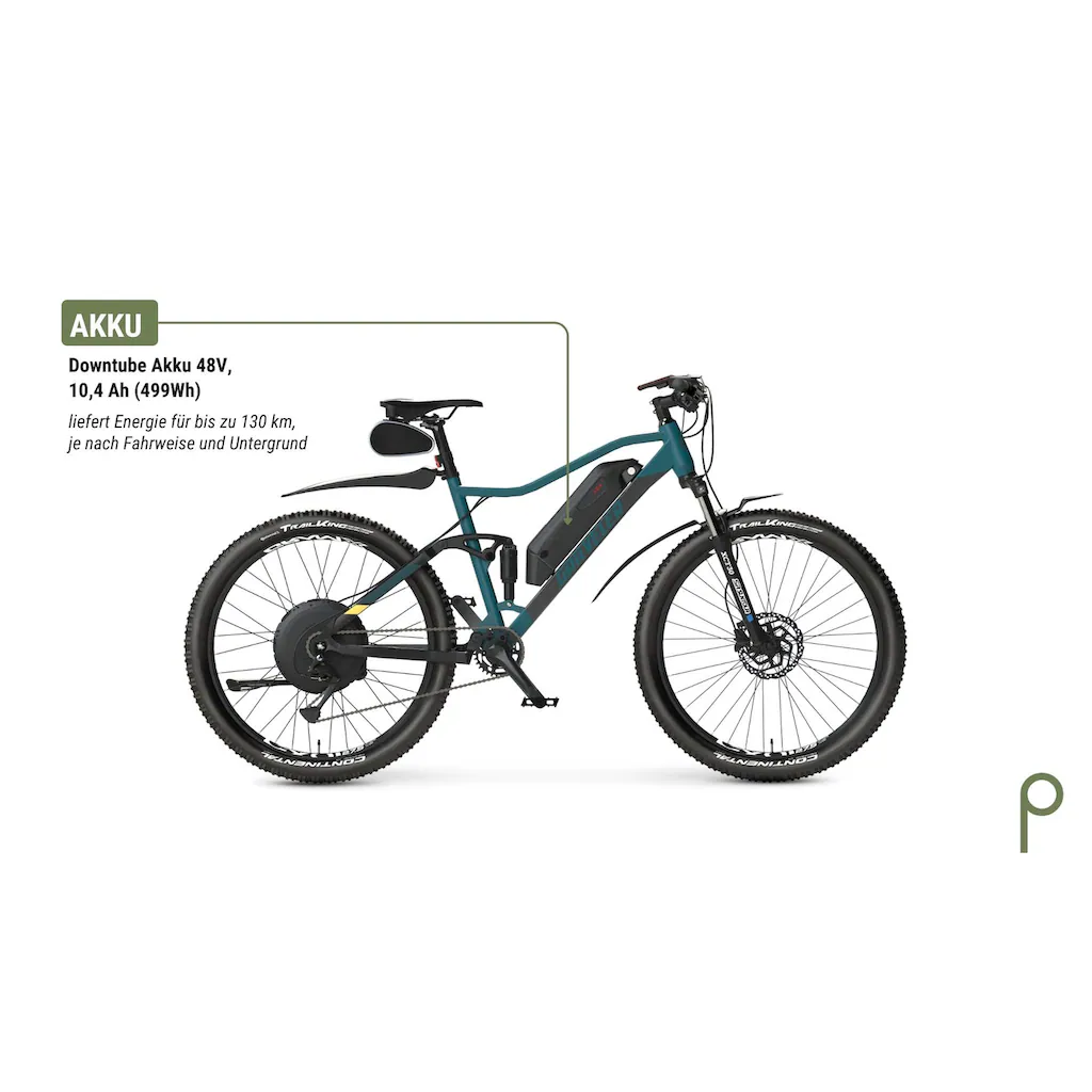 Prophete E-Bike »Graveler« 9 Gang Shimano Alivio Heckmotor 250 W Pedelec Elektrofahrrad für Damen u. Herren MTB Mountainbike Discount Store für neue Produkte