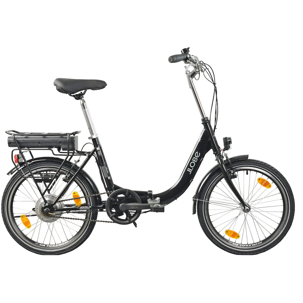 LLobe E-Bike »Elektro Faltrad 20" Pure schwarz« Heckmotor 250 W