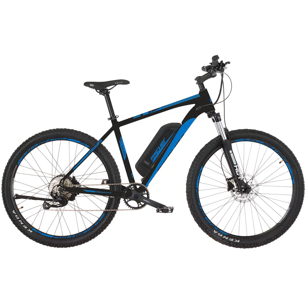 FISCHER Fahrrad E-Bike »MONTIS EM 1922 422 - 27 5 Zoll« 9 Gang Shimano Altus Heckmotor 250 W (mit Schloss) Pedelec Elektrofahrrad für Damen u. Herren MTB Mountainbike auf Raten