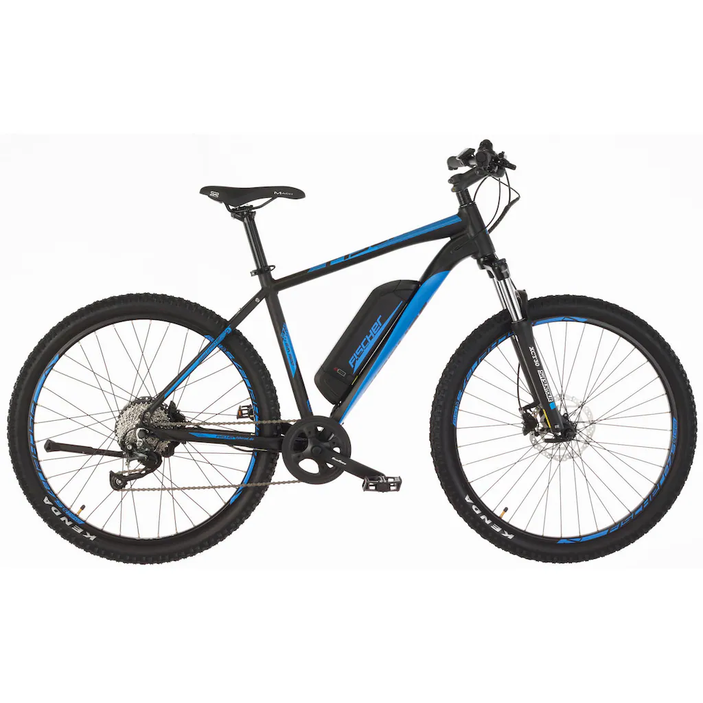 FISCHER Fahrrad E-Bike »MONTIS EM 1922 422 - 27 5 Zoll« 9 Gang Shimano Altus Heckmotor 250 W (mit Schloss) Pedelec Elektrofahrrad für Damen u. Herren MTB Mountainbike auf Raten Fabrikladen