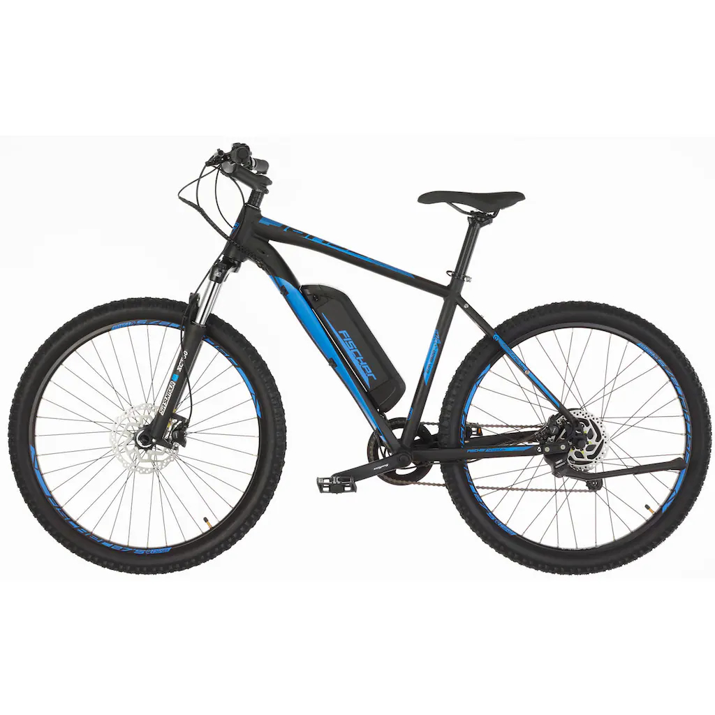 FISCHER Fahrrad E-Bike »MONTIS EM 1922 422 - 27 5 Zoll« 9 Gang Shimano Altus Heckmotor 250 W (mit Schloss) Pedelec Elektrofahrrad für Damen u. Herren MTB Mountainbike auf Raten Fabrikladen