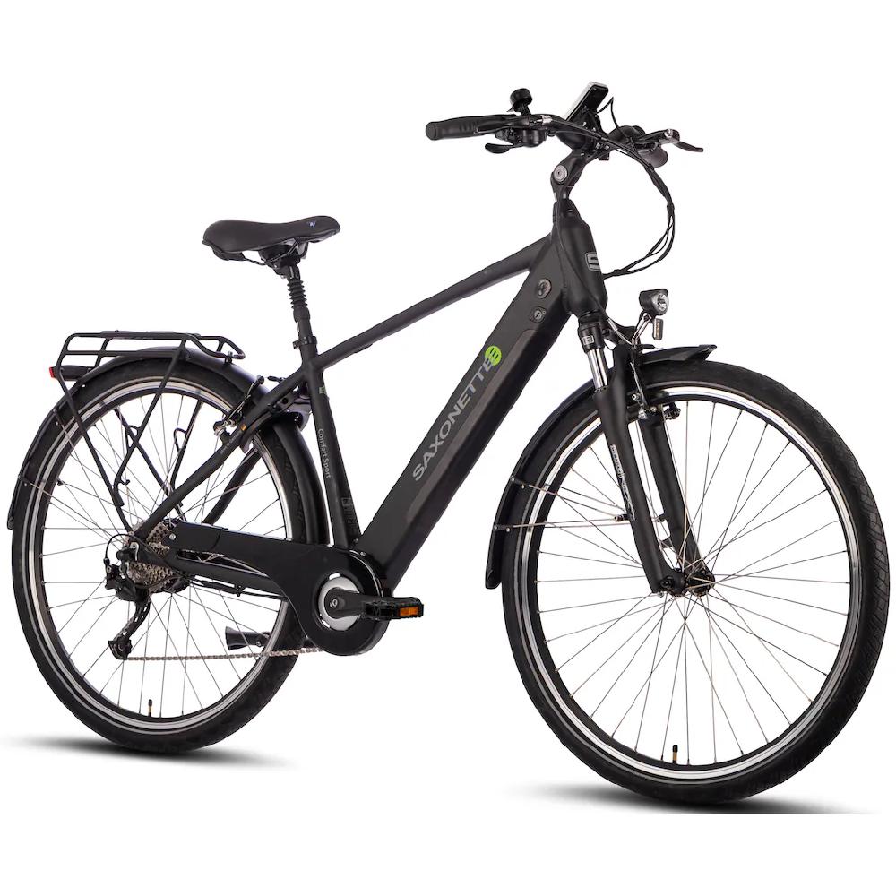 SAXONETTE E-Bike »Comfort Sport« 9 Gang Shimano Alivio Heckmotor 250 W (mit integr. Rahmenschloss und Trapez-Rahmen) Pedelec Elektrofahrrad für Damen u. Herren Trekkingrad auf Rechnung online bestellen Begrenzt auf 3 Tage