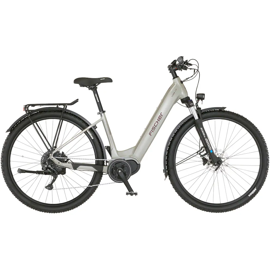 FISCHER Fahrrad E-Bike »TERRA 4.0i 43« 10 Gang Shimano Deore Mittelmotor 250 W (mit Fahrradschloss) Pedelec Elektrofahrrad für Damen u. Herren ATP auf Raten