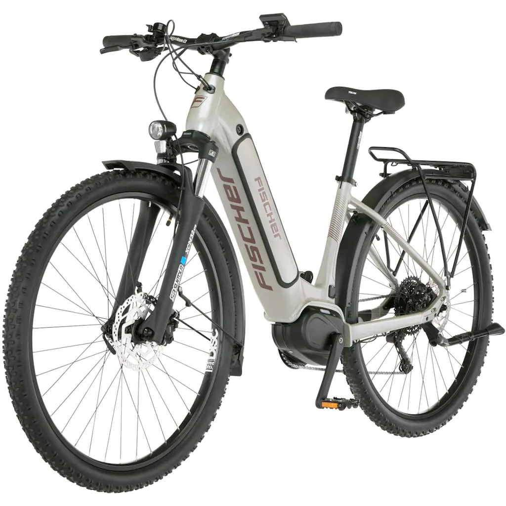 FISCHER Fahrrad E-Bike »TERRA 4.0i 43« 10 Gang Shimano Deore Mittelmotor 250 W (mit Fahrradschloss) Pedelec Elektrofahrrad für Damen u. Herren ATP auf Raten Black Friday Preise