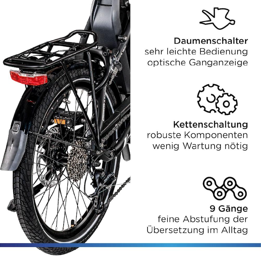 Zündapp E-Bike »X100« 9 Gang Shimano Sora Mittelmotor 250 W Pedelec Elektrofahrrad für Damen u. Herren Faltrad Online