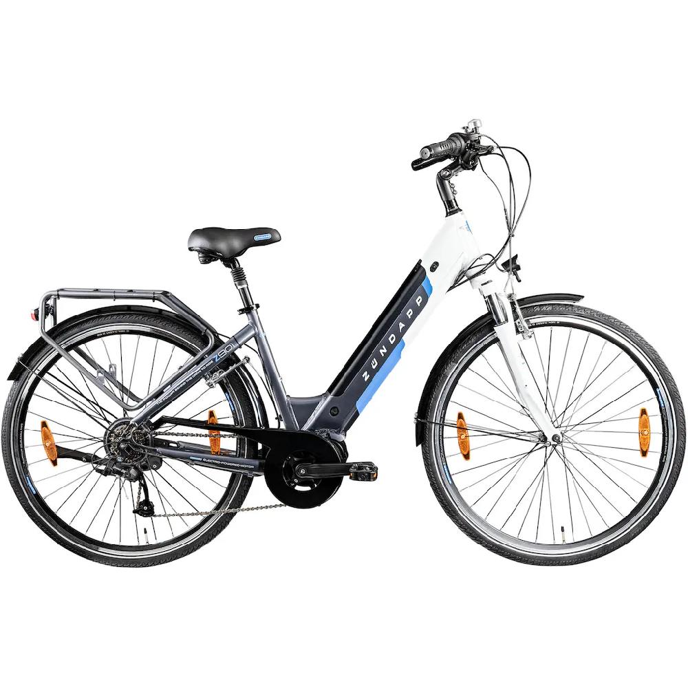 Zündapp E-Bike »Z901« 7 Gang Shimano Tourney RD-TY300 Mittelmotor 250 W Pedelec Elektrofahrrad für Damen u. Herren Cityrad