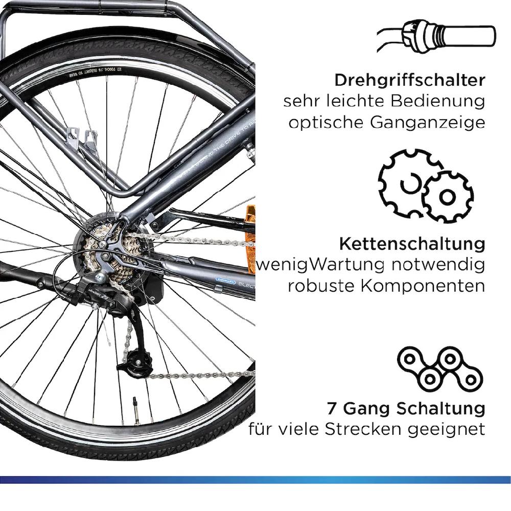 Zündapp E-Bike »Z901« 7 Gang Shimano Tourney RD-TY300 Mittelmotor 250 W Pedelec Elektrofahrrad für Damen u. Herren Cityrad Angebote