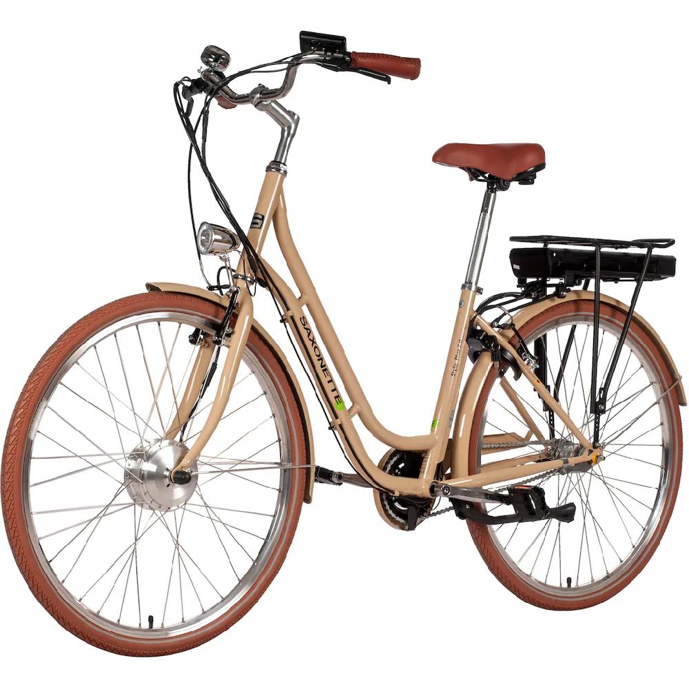 SAXONETTE E-Bike »Style Plus 2.0« 3 Gang Shimano Frontmotor 250 W Pedelec Elektrofahrrad für Damen u. Herren Cityrad auf Rechnung Hotsell