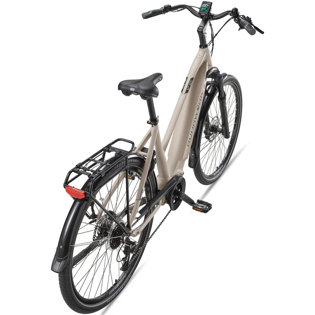 RUHRWERK E-Bike »MT800 Damen« 8 Gang Shimano Acera Mittelmotor 250 W Pedelec Elektrofahrrad für Damen Trekkingrad auf Rechnung im Angebot