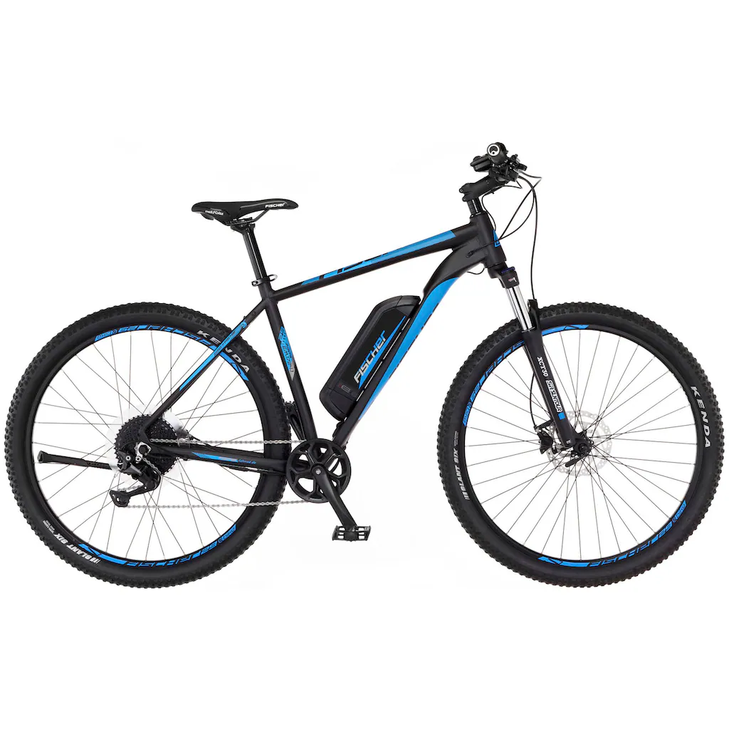 FISCHER Fahrrad E-Bike »MONTIS EM 1724.1 627« 10 Gang Shimano Deore Heckmotor 250 W (mit Schloss) Pedelec Elektrofahrrad für Damen u. Herren MTB Mountainbike auf Rechnung online bestellen