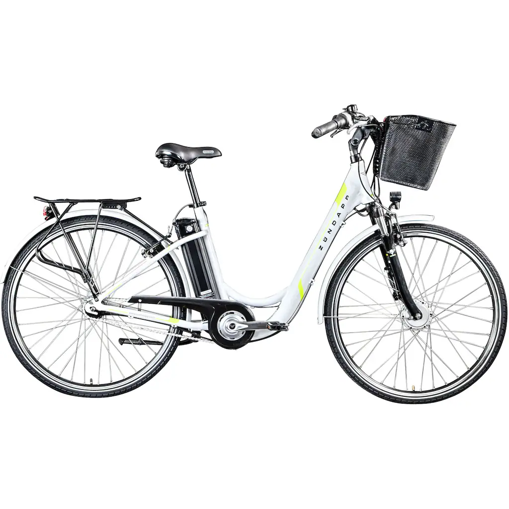 Zündapp E-Bike »Z517« 7 Gang Shimano Frontmotor 250 W (mit großem Frontkorb) Pedelec Elektrofahrrad für Damen u. Herren Cityrad auf Raten