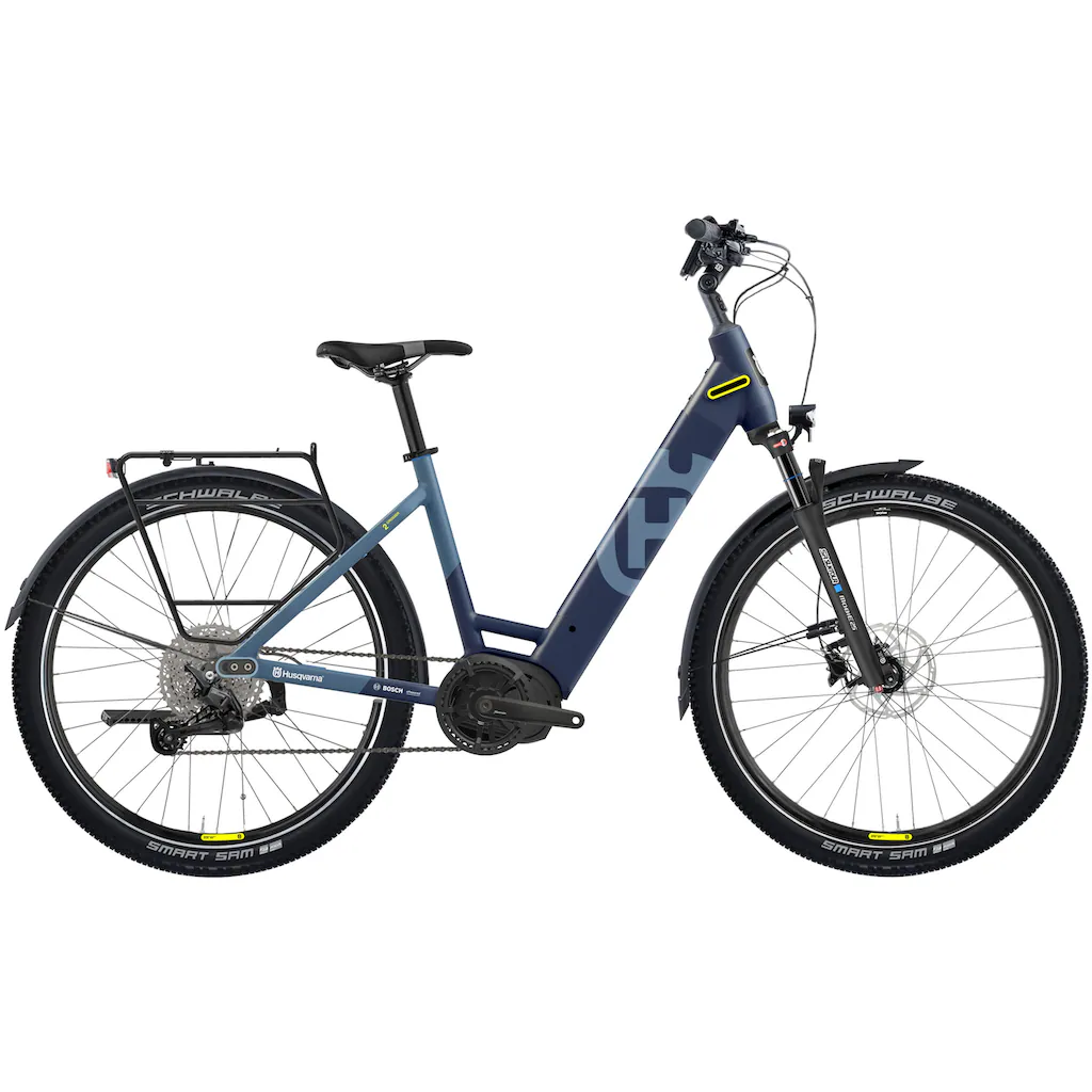 Husqvarna E-BICYCLES E-Bike »E-Trekkingbike Crosser 2« 11 Gang Shimano Deore RD-M5100 Mittelmotor 250 W (27 5 Zoll Bosch Motor Scheibenbremsen Straßenzulassung) Pedelec Elektrofahrrad für Herren u. Damen Trekkingrad auf Rate