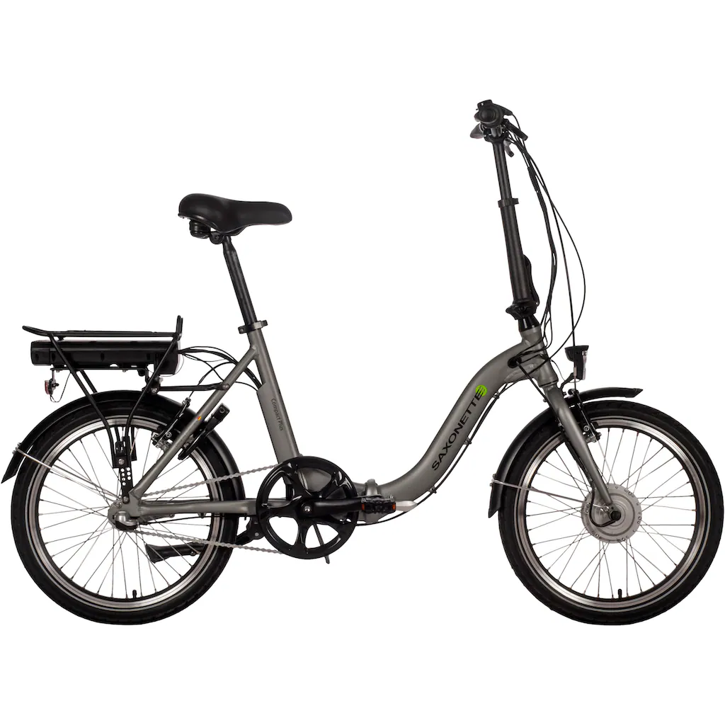 SAXONETTE E-Bike »Compact Plus 2.0« 3 Gang Frontmotor 250 W (mit Akku-Ladegerät) Pedelec Elektrofahrrad für Damen u. Herren Faltrad auf Rechnung bestellen