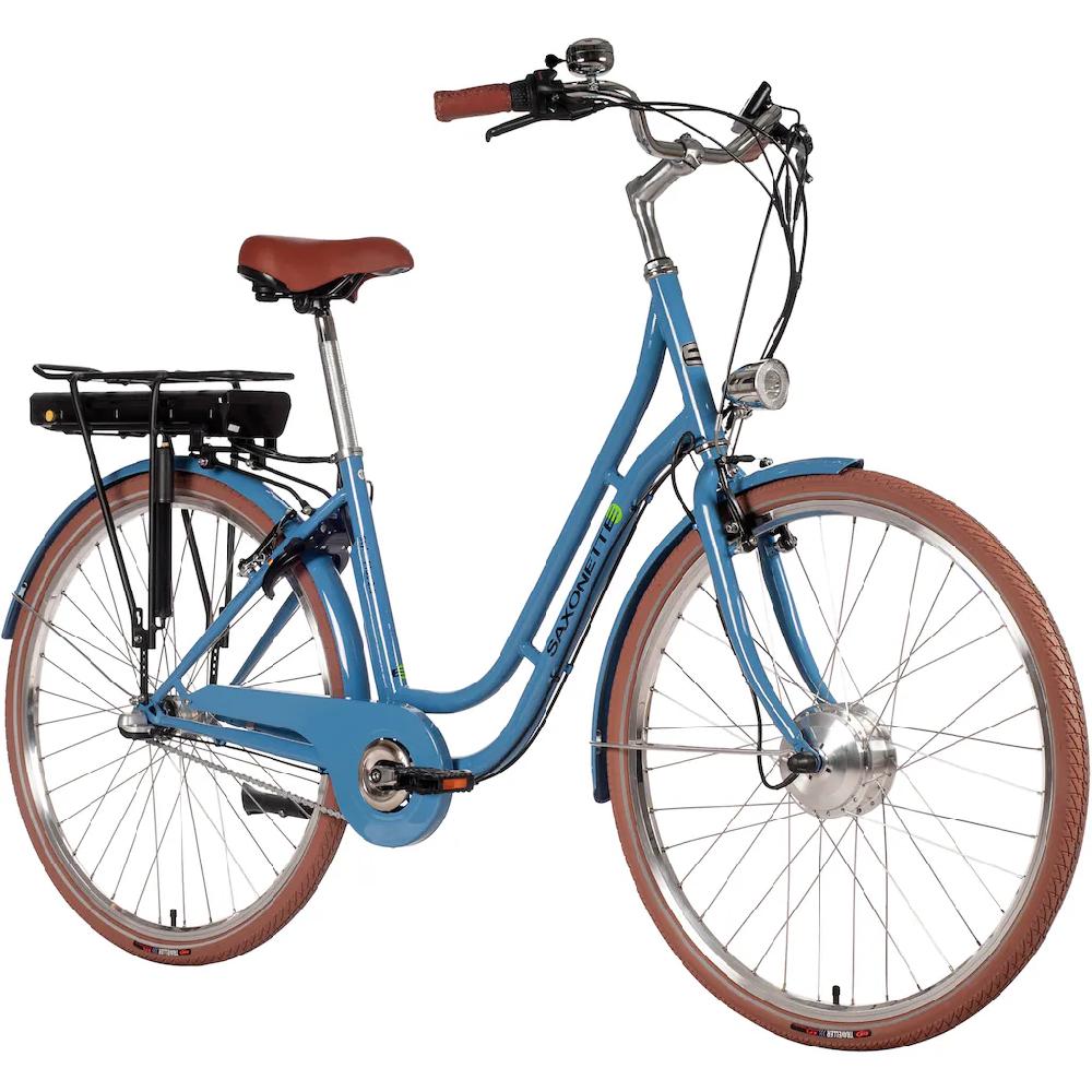 SAXONETTE E-Bike »Style Plus 2.0« 3 Gang Frontmotor 250 W (mit Akku-Ladegerät) Pedelec Elektrofahrrad für Damen u. Herren Cityrad auf Raten Muttertagsangebot
