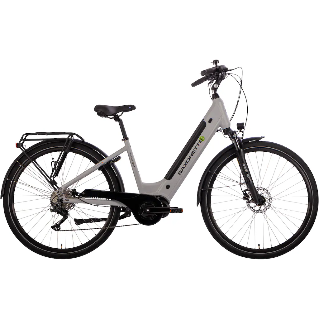 SAXONETTE E-Bike »Premium Sport (Wave)« 10 Gang Mittelmotor 250 W Pedelec Elektrofahrrad für Damen u. Herren Trekkingrad