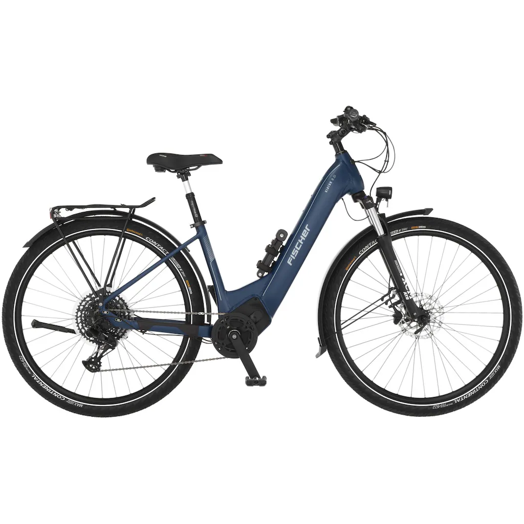 FISCHER Fahrrad E-Bike »VIATOR 8.0i Damen 43« 12 Gang SRAM Eagle SX Mittelmotor 250 W (mit Faltschloss) Pedelec Elektrofahrrad für Damen u. Herren Trekkingrad auf Rechnung