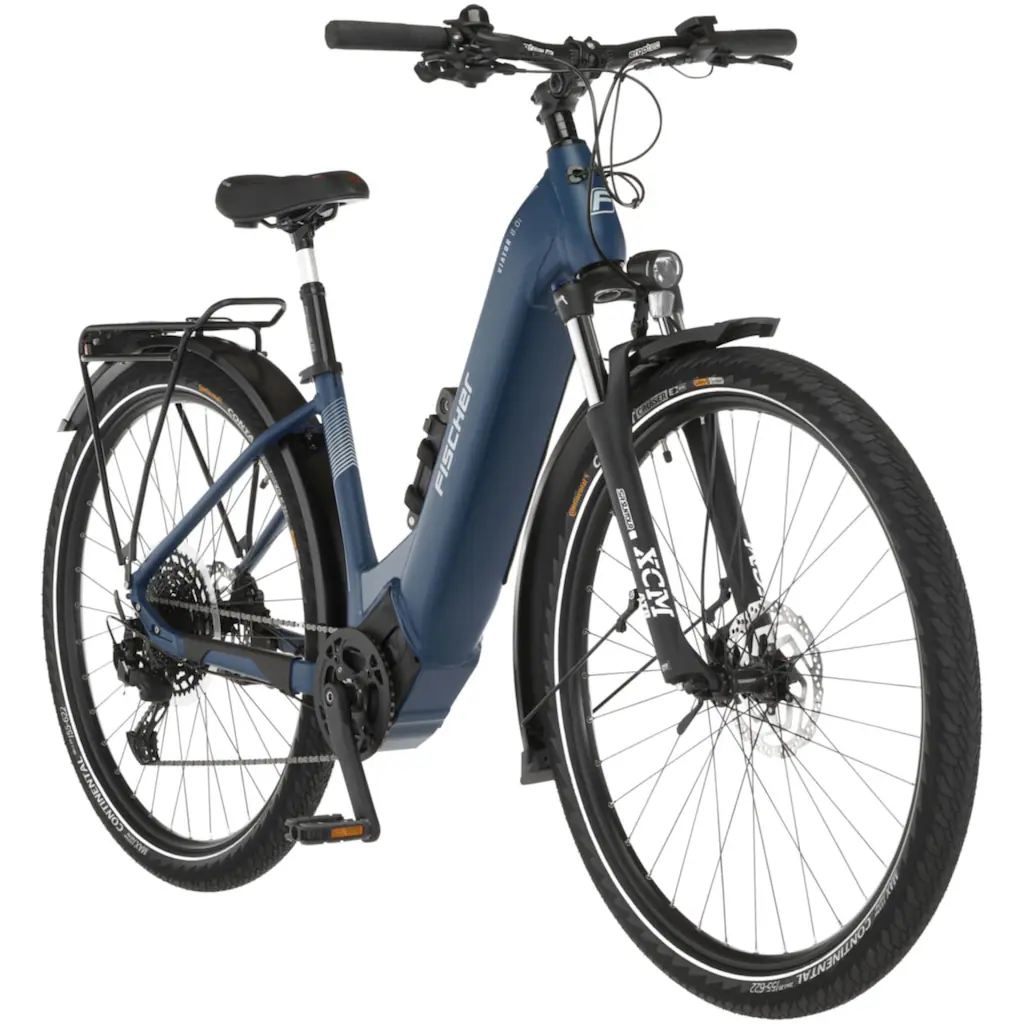 FISCHER Fahrrad E-Bike »VIATOR 8.0i Damen 43« 12 Gang SRAM Eagle SX Mittelmotor 250 W (mit Faltschloss) Pedelec Elektrofahrrad für Damen u. Herren Trekkingrad auf Rechnung Jubiläumsangebot