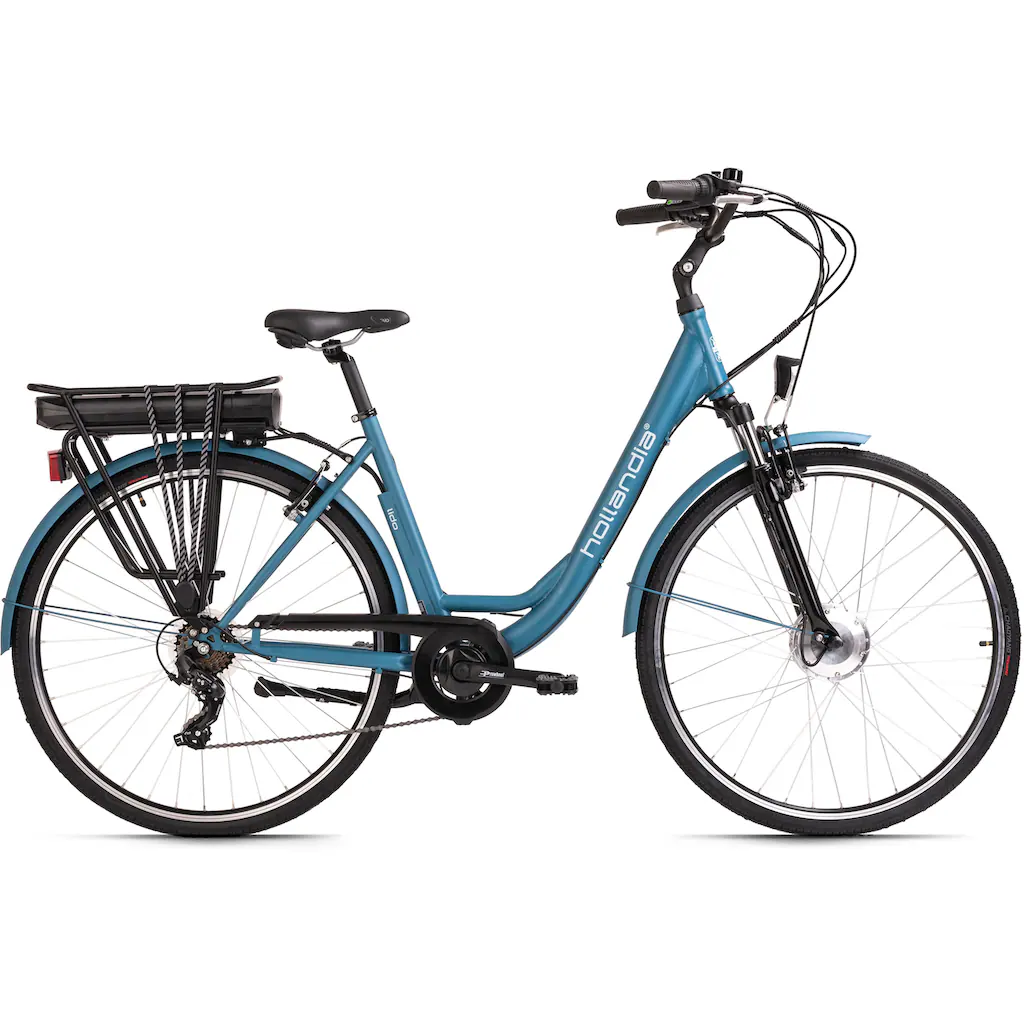 Hollandia E-Bike »Lido« 7 Gang Shimano Tourney Frontmotor 250 W Pedelec Elektrofahrrad für Damen u. Herren Cityrad