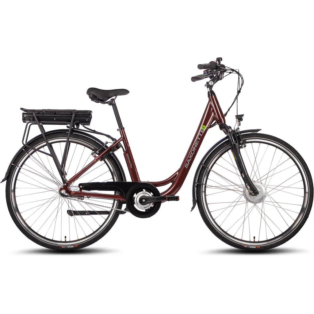 SAXONETTE E-Bike »Advanced Plus« 3 Gang Shimano SHIMANO Nexus Frontmotor 250 W (mit Akku-Ladegerät u. integr. Rahmenschloss) Pedelec Elektrofahrrad für Damen u. Herren Cityrad