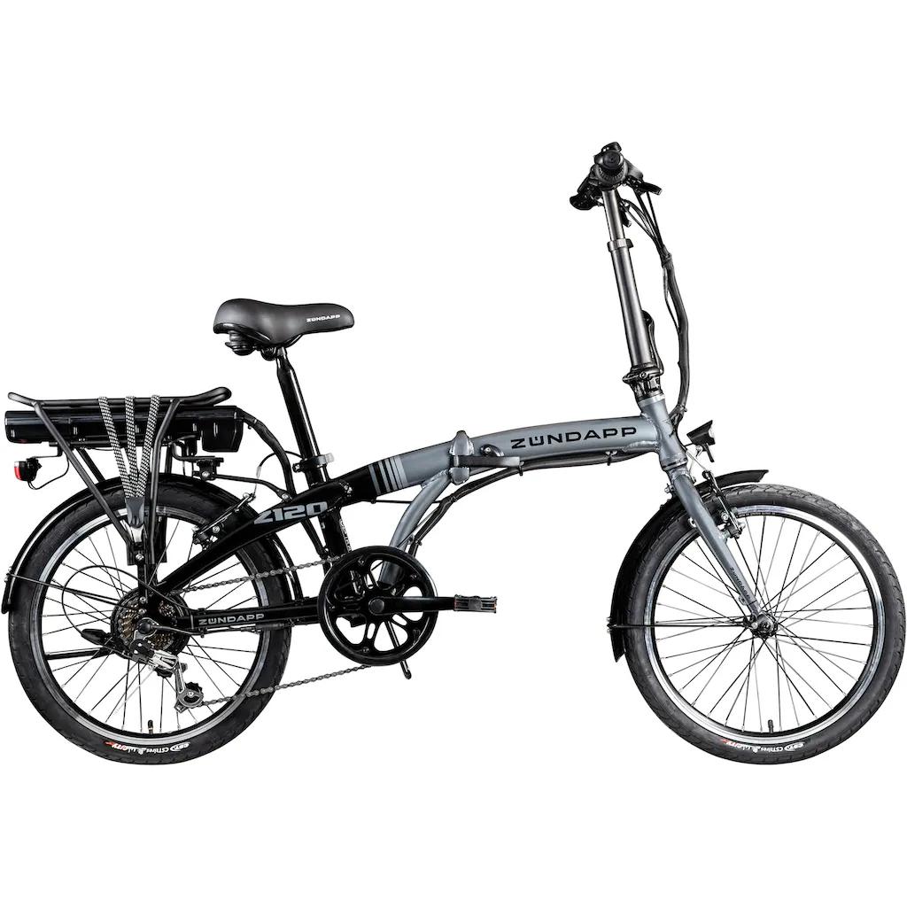 Zündapp E-Bike »Z120« 7 Gang Shimano Tourney Heckmotor 250 W Pedelec Elektrofahrrad für Damen u. Herren Klapprad