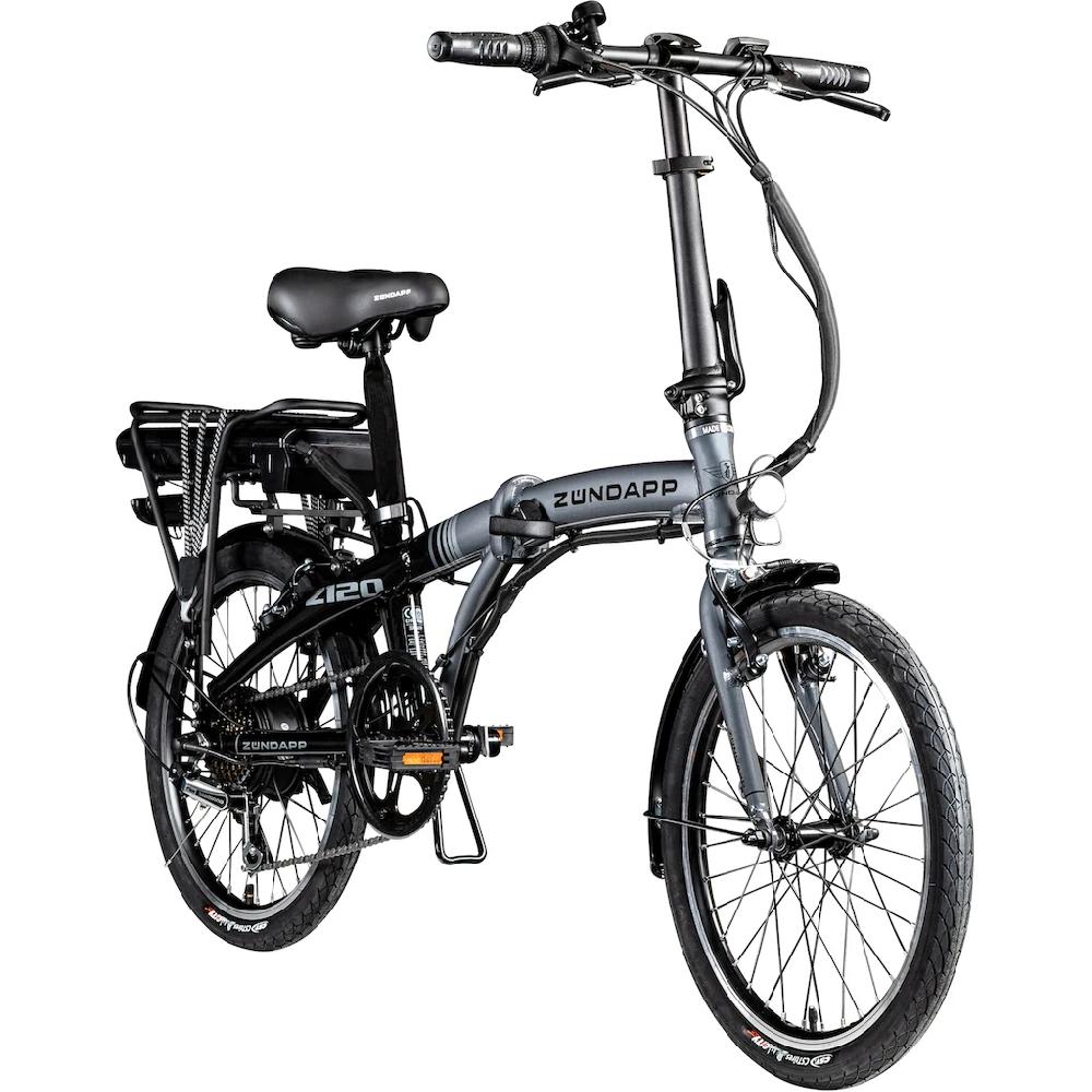 Zündapp E-Bike »Z120« 7 Gang Shimano Tourney Heckmotor 250 W Pedelec Elektrofahrrad für Damen u. Herren Klapprad Blitzangebot