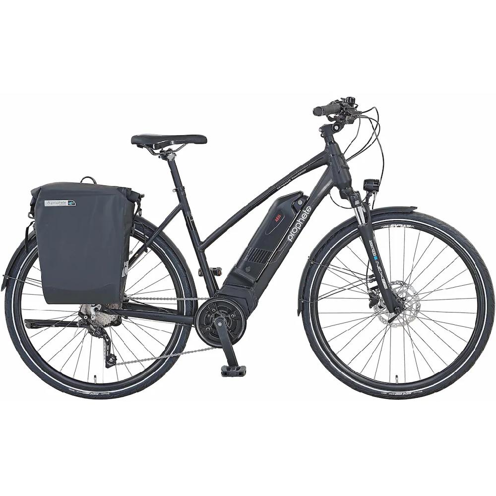 Prophete E-Bike »Entdecker PowerEdition« 10 Gang Shimano Deore Mittelmotor 250 W (mit Seitentasche) Pedelec Elektrofahrrad für Damen u. Herren Trekkingrad