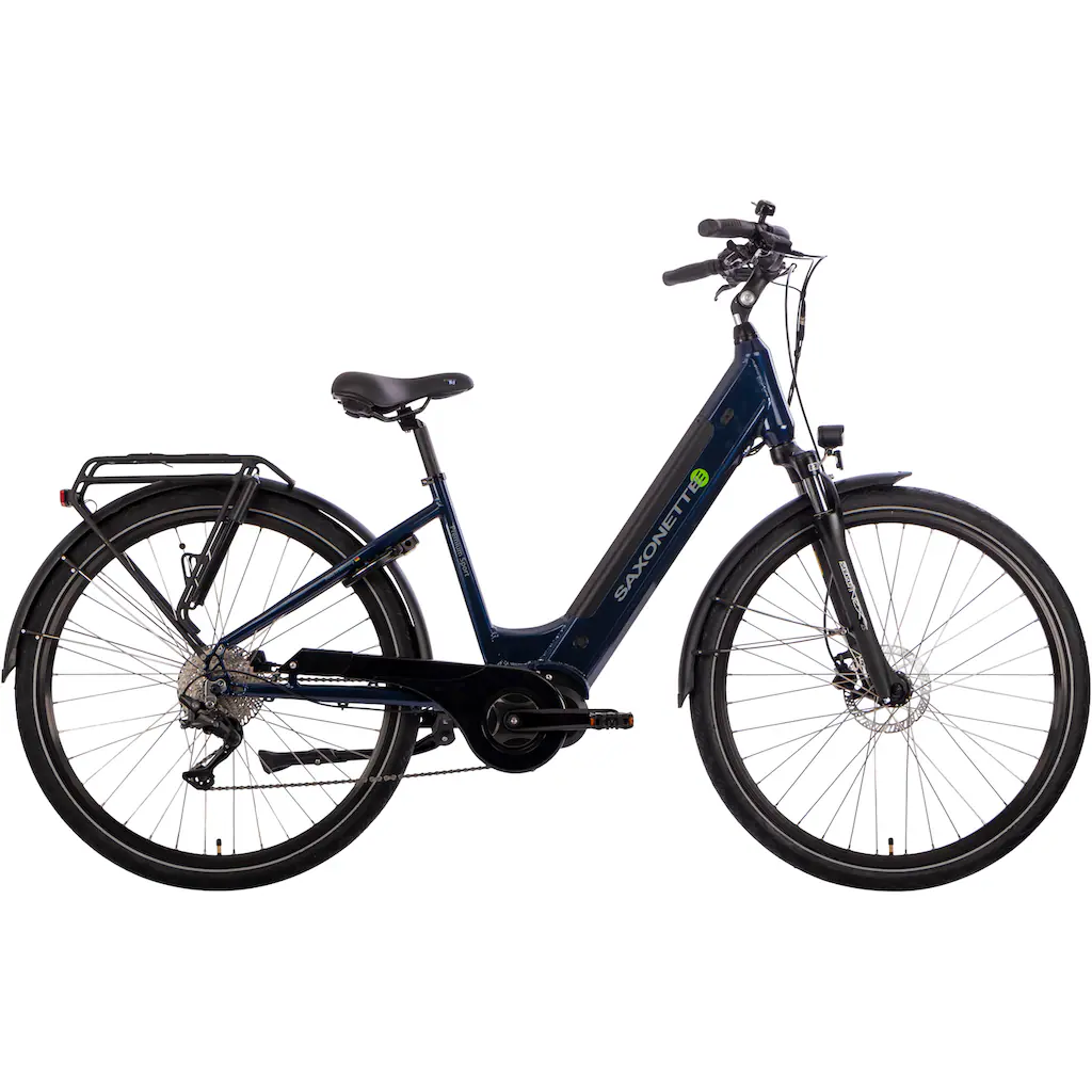 SAXONETTE E-Bike »Premium Sport (Wave)« 10 Gang Mittelmotor 250 W Pedelec Elektrofahrrad für Damen u. Herren Trekkingrad auf Rechnung kaufen