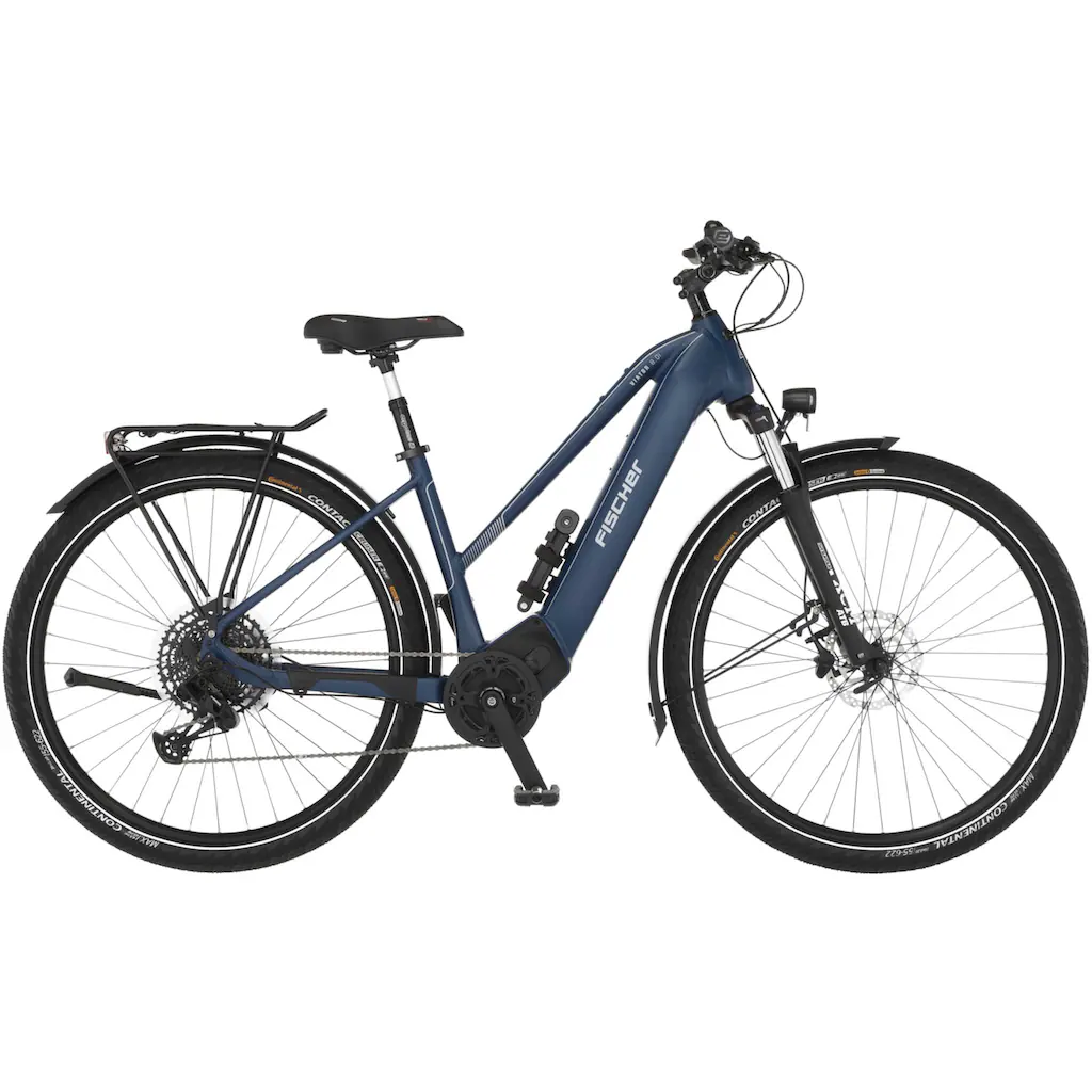 FISCHER Fahrrad E-Bike »VIATOR 8.0i Damen« 12 Gang SRAM Eagle SX Mittelmotor 250 W (mit Faltschloss) Pedelec Elektrofahrrad für Damen u. Herren Trekkingrad auf Rechnung