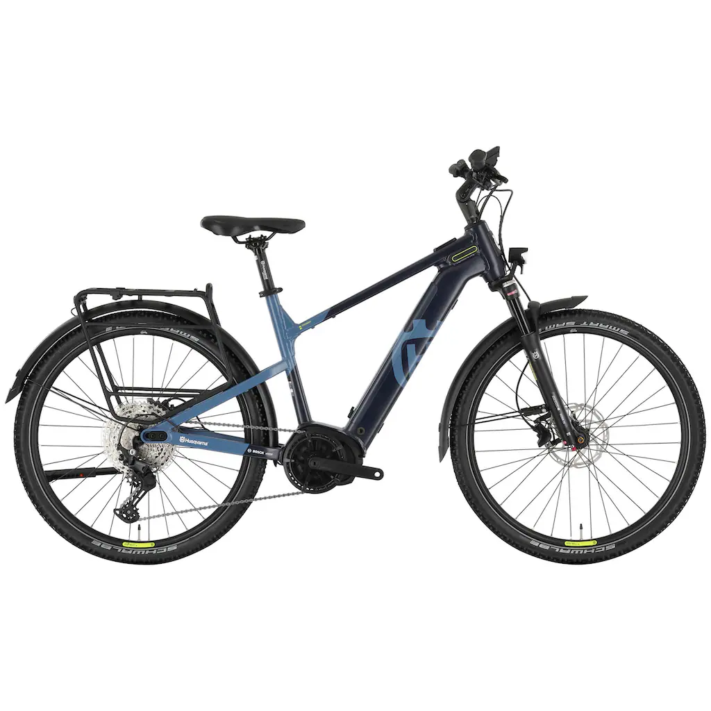 Husqvarna E-BICYCLES E-Bike »E-Trekkingbike Crosser 2« 11 Gang Shimano Deore RD-M5100 Mittelmotor 250 W (27 5 Zoll Bosch Motor Scheibenbremsen mit Straßenzulassung) Pedelec Elektrofahrrad für Herren u. Damen Trekkingrad