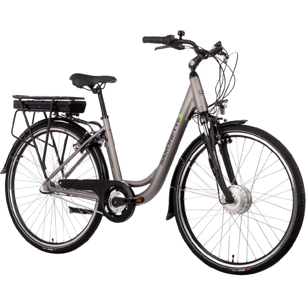 SAXONETTE E-Bike »Advanced Plus« 3 Gang Shimano SHIMANO Nexus Frontmotor 250 W (mit Akku-Ladegerät u. integr. Rahmenschloss) Pedelec Elektrofahrrad für Damen u. Herren Cityrad Letzter Tag