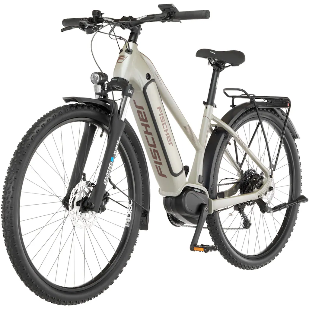 FISCHER Fahrrad E-Bike »TERRA 4.0i 45« 10 Gang Shimano Deore Mittelmotor 250 W (mit Fahrradschloss) Pedelec Elektrofahrrad für Damen u. Herren ATP auf Raten Fabrikladen