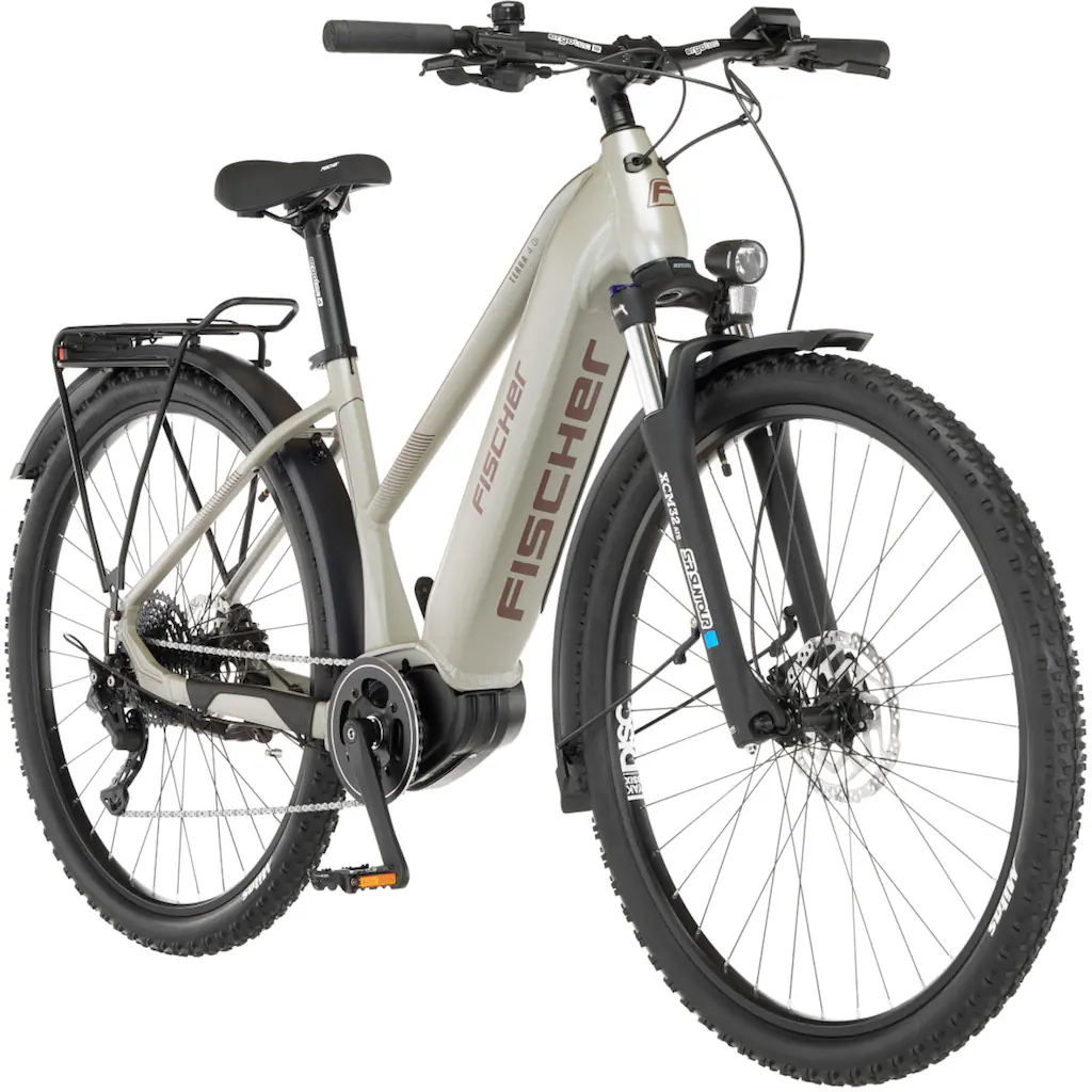 FISCHER Fahrrad E-Bike »TERRA 4.0i 45« 10 Gang Shimano Deore Mittelmotor 250 W (mit Fahrradschloss) Pedelec Elektrofahrrad für Damen u. Herren ATP auf Raten Fabrikladen