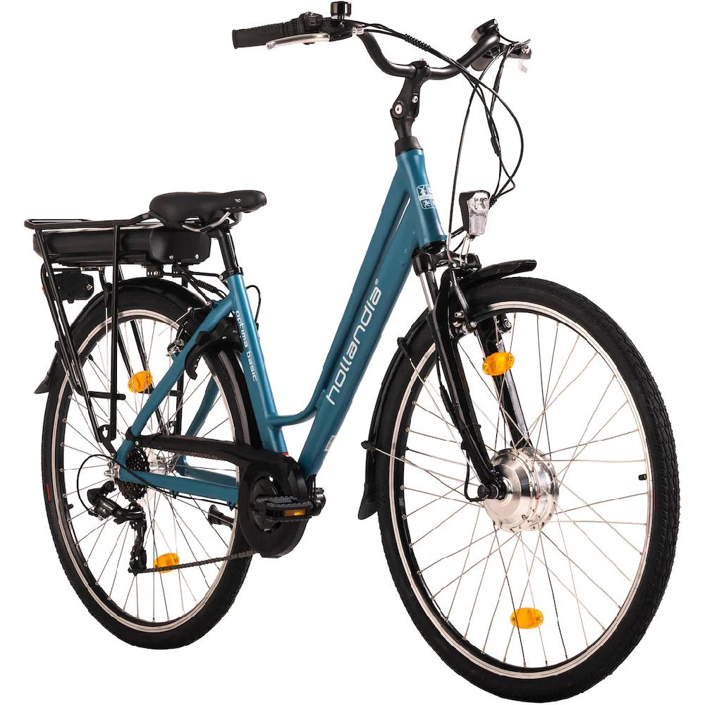 Hollandia E-Bike »Optima Basic« 7 Gang Shimano Tourney Frontmotor 250 W Pedelec Elektrofahrrad für Damen u. Herren Cityrad Begrenzt auf 3 Tage