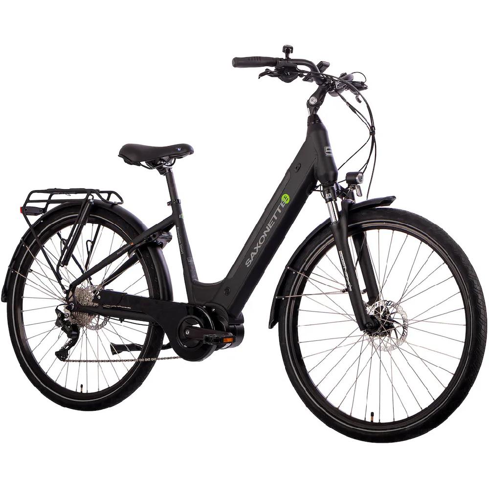 SAXONETTE E-Bike »Premium Sport (Wave)« 10 Gang Mittelmotor 250 W Pedelec Elektrofahrrad für Damen u. Herren Trekkingrad auf Rechnung online kaufen Speichern exportieren