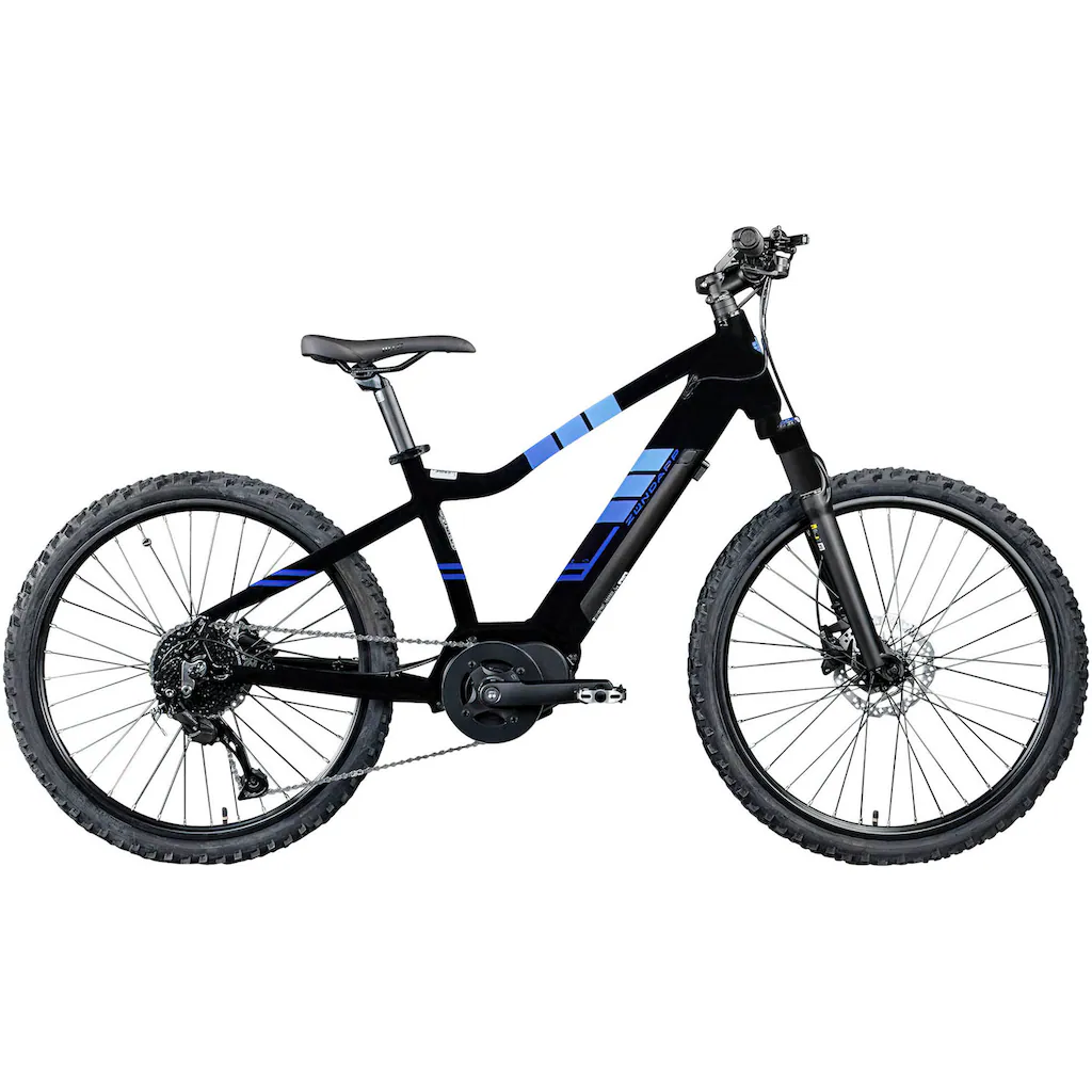Zündapp E-Bike »Z240« 9 Gang Shimano Alivio RD-M3100 SGS Mittelmotor 250 W E Bike Mountainbike 24 Zoll Elektro Bike 130-145 cm Jugendliche ab 8