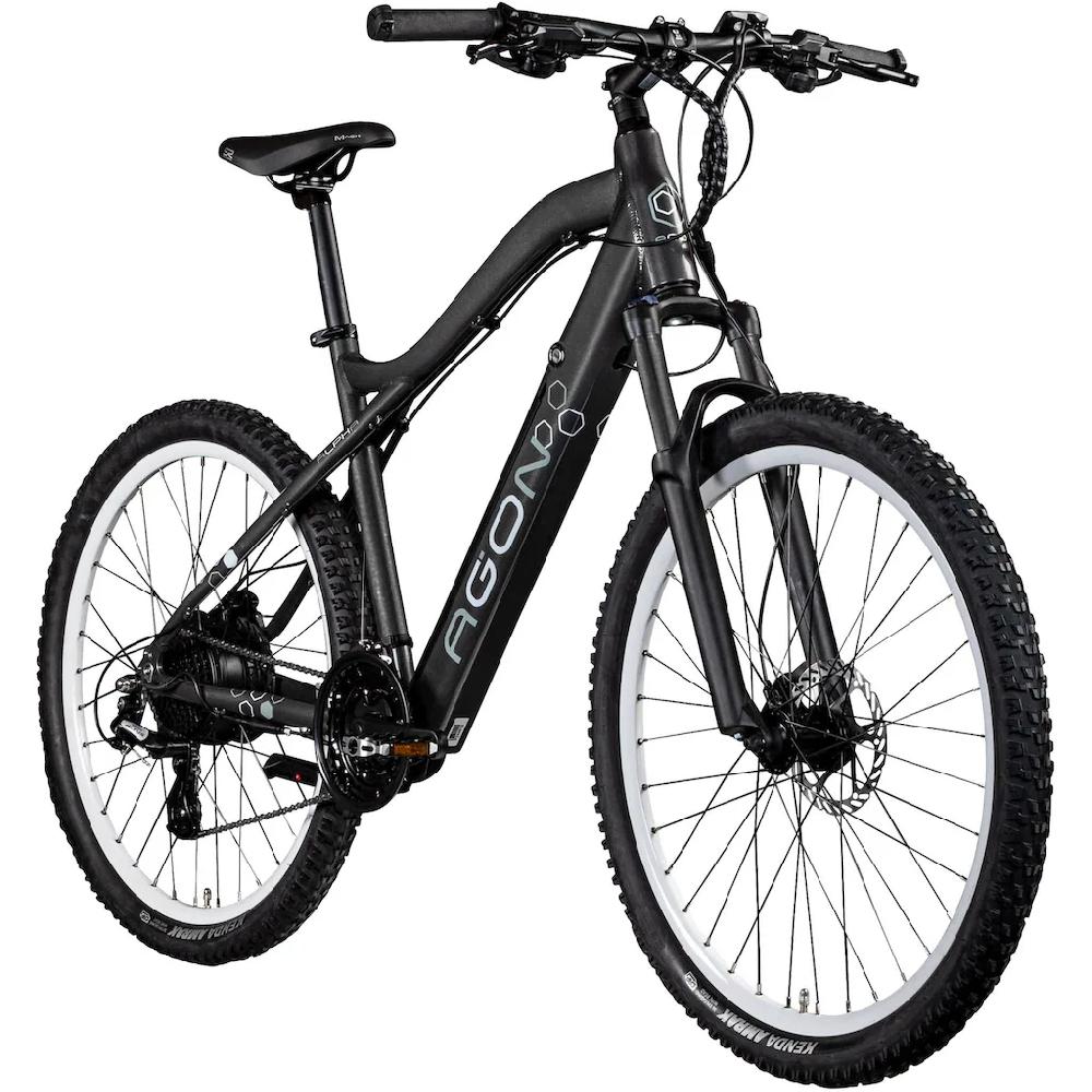AGON E-Bike »Alpha« 24 Gang Heckmotor 250 W Pedelec Elektrofahrrad für Damen u. Herren MTB auf Rechnung online bestellen