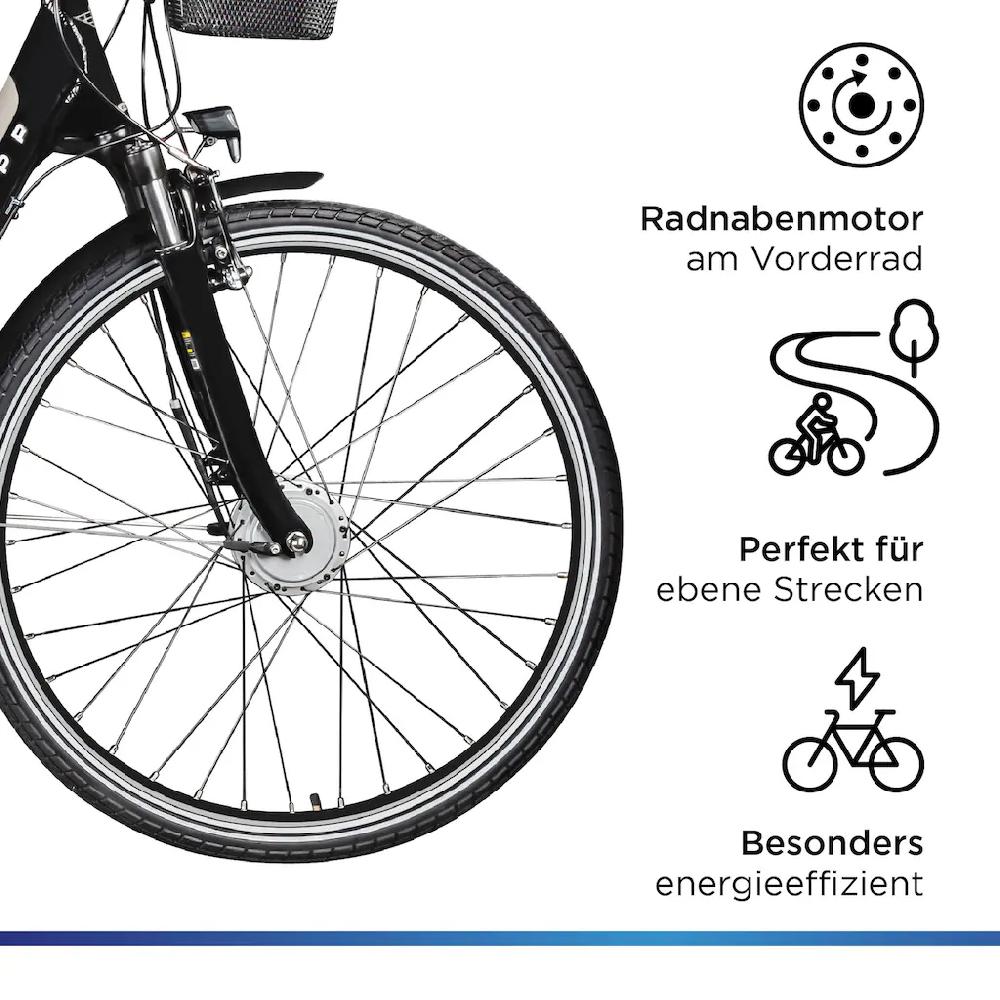 Zündapp E-Bike »Z517« 7 Gang Frontmotor 250 W E Bike Damenfahrrad 28 Zoll 155 - 190 cm mit 7 Gang Nabenschaltung auf Raten Online