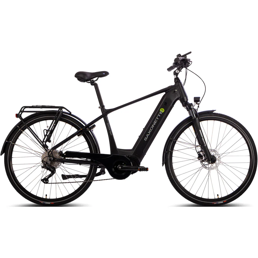 SAXONETTE E-Bike »Quantum Sport Man« 10 Gang Shimano Mittelmotor 250 W Pedelec Elektrofahrrad für Damen u. Herren Trekkingrad auf Rechnung online bestellen