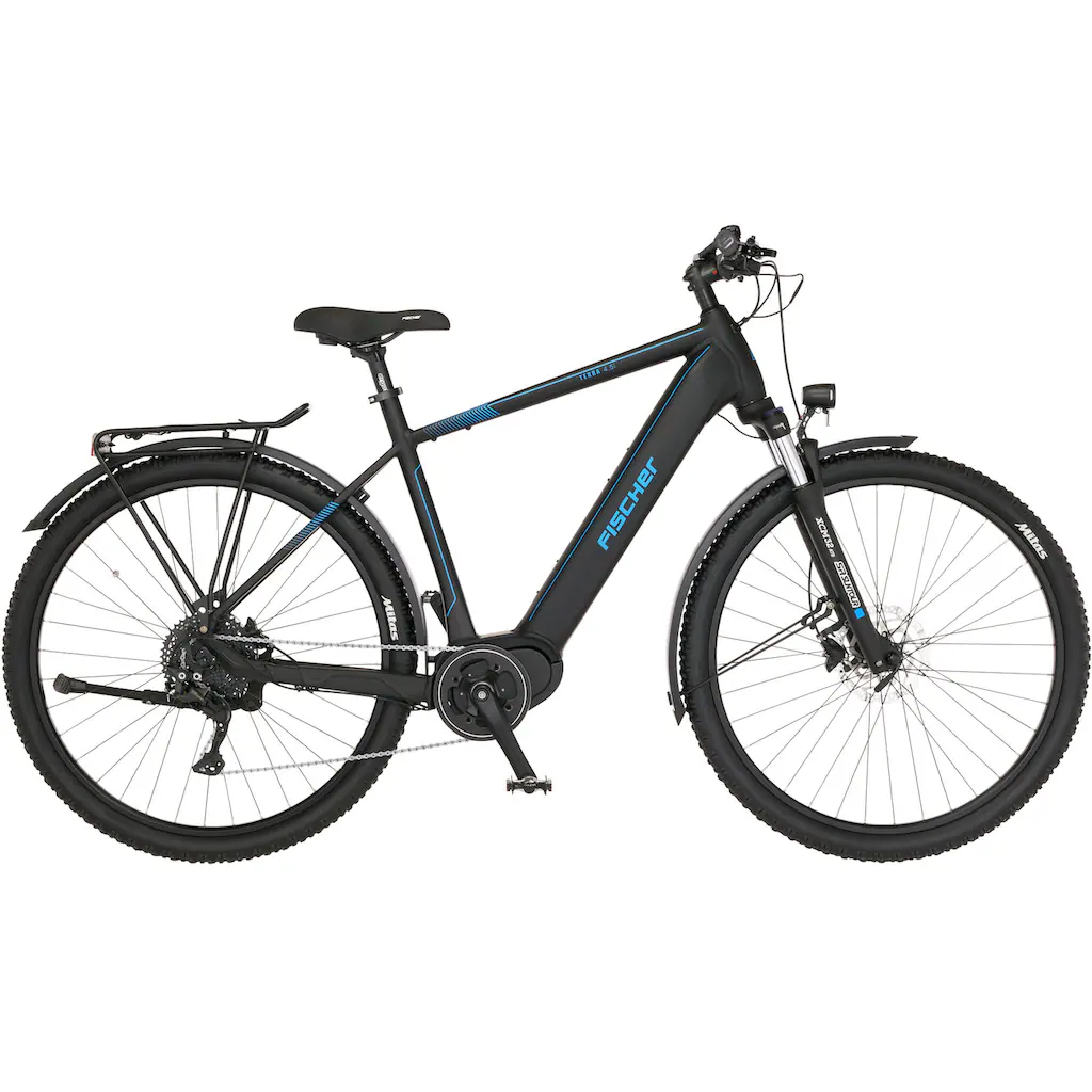 FISCHER Fahrrad E-Bike »TERRA 4.5i 522« 10 Gang Shimano Deore Mittelmotor 250 W (mit Schloss) Pedelec Elektrofahrrad für Damen u. Herren ATP