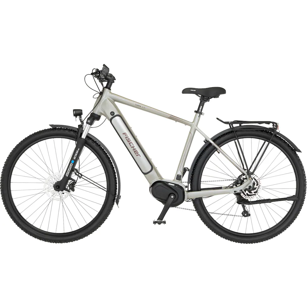 FISCHER Fahrrad E-Bike »TERRA 4.0i 55« 10 Gang Shimano Deore Mittelmotor 250 W (mit Fahrradschloss) Pedelec Elektrofahrrad für Damen u. Herren ATP Rabatt