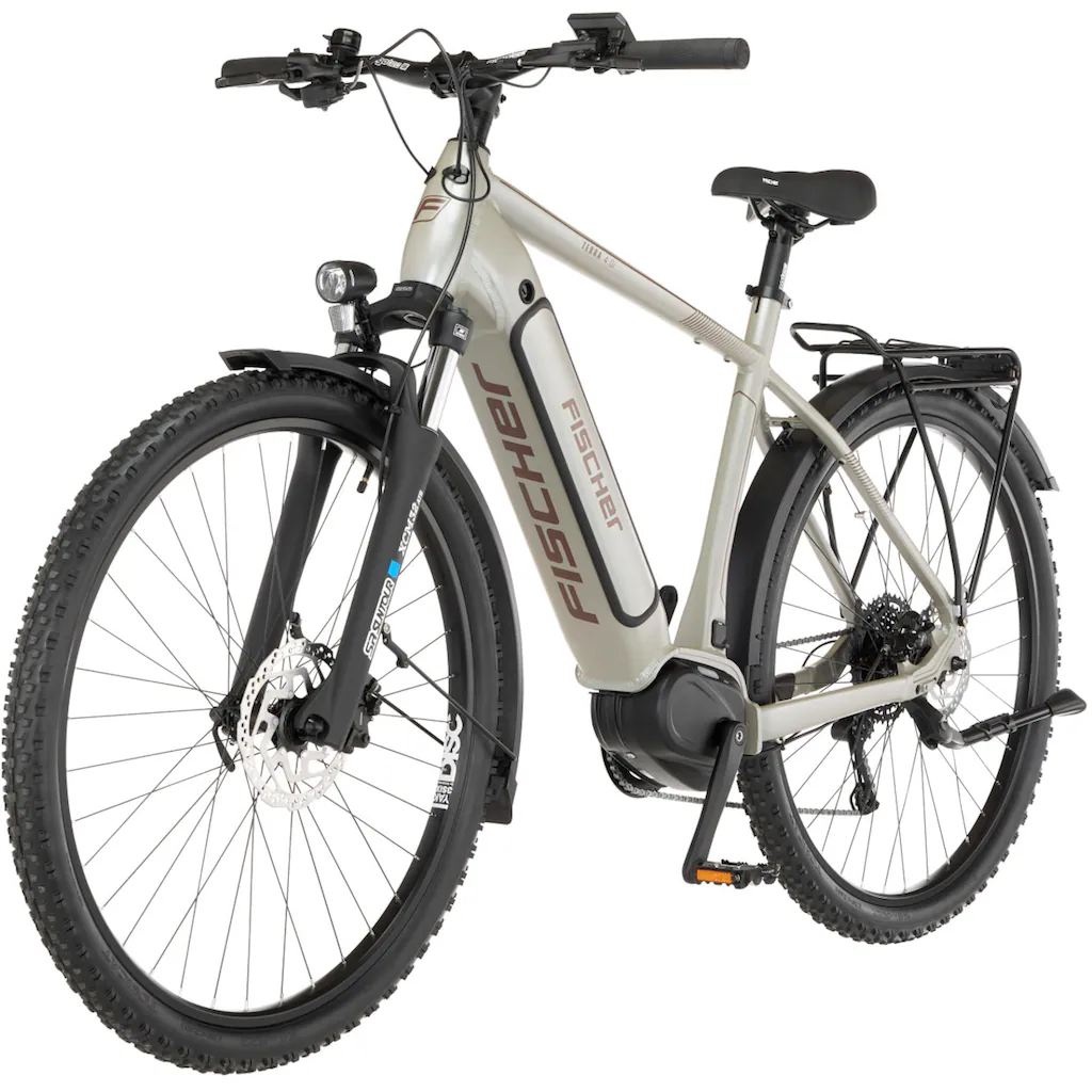 FISCHER Fahrrad E-Bike »TERRA 4.0i 55« 10 Gang Shimano Deore Mittelmotor 250 W (mit Fahrradschloss) Pedelec Elektrofahrrad für Damen u. Herren ATP Rabatt