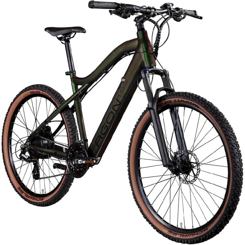 AGON E-Bike »Alpha« 24 Gang Heckmotor 250 W Pedelec Elektrofahrrad für Damen u. Herren MTB Mountainbike auf Rechnung