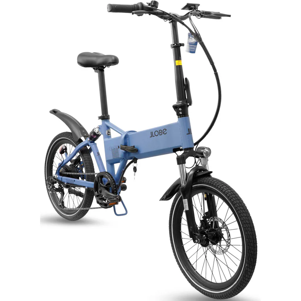 LLobe E-Bike »City III blau 36V / 10 4Ah« 3 Gang Shimano 7-Gang Shimano Kettenschaltung Frontmotor 250 W Pedelec Elektrofahrrad für Damen u. Herren auf Rechnung online bestellen Exklusivangebot