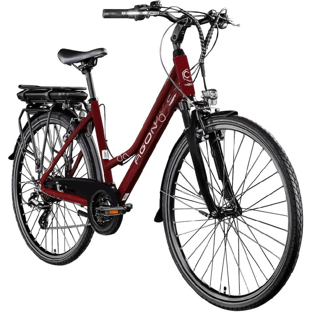 AGON E-Bike »Avesa« 21 Gang Heckmotor 250 W Pedelec Elektrofahrrad für Damen u. Herren Trekkingrad auf Rechnung