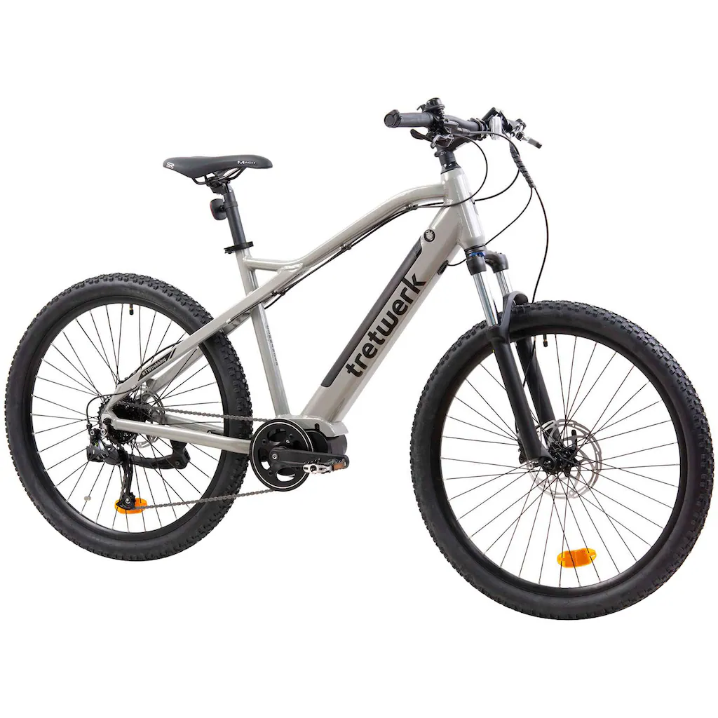 Tretwerk E-Bike »Commander« 9 Gang Shimano Altus M2000 Mittelmotor 250 W Pedelec Elektrofahrrad für Damen u. Herren MTB Mountainbike